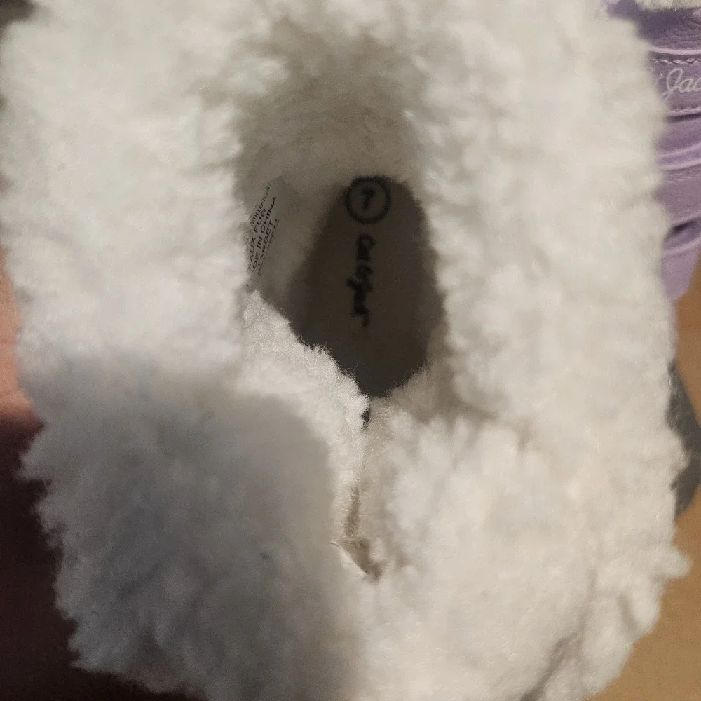 Cat & Jack Kids Purple Waterproof Winter Snow Boots Size 7 Thermolite Insulated